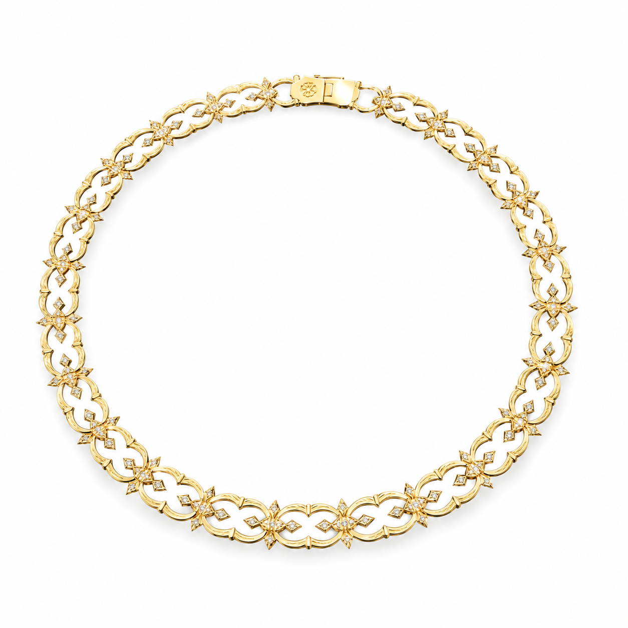 Interlocking link necklace